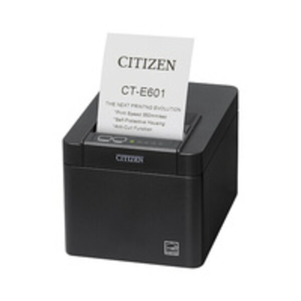 CITIZEN CTE601XTEBX Citizen CT-E601, USB, USB Host, BT, 8 punti /mm (203dpi), Cutter, nero