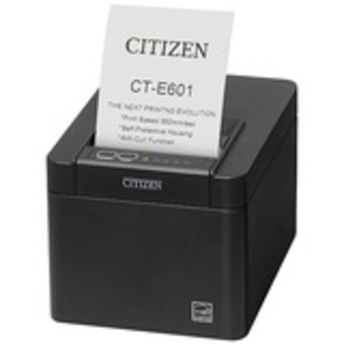 CITIZEN Citizen CT-E601, USB, host USB, Bluetooth, 8 puntos/mm (203 ppp), cortador, negro | CTE601XTEBX