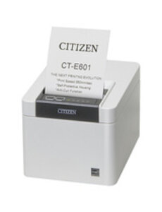 CITIZEN CTE601XNEWX Citizen CT-E601, USB, USB-Host, 8 Punkte/mm (203dpi), Cutter, weiß