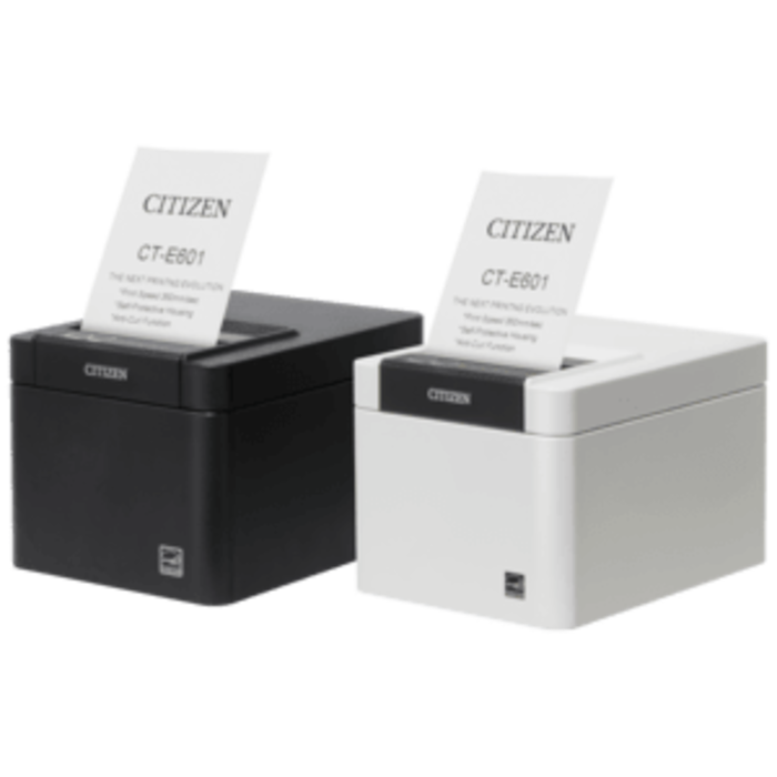 CITIZEN CTE601XNEWX Citizen CT-E601, USB, USB Host, 8 pts/mm (203 dpi), massicot, blanc