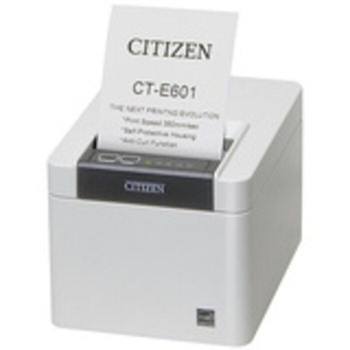 CITIZEN Citizen CT-E601, USB, 8 dots/mm (203 dpi), cutter, zwart | CTE601XNEBX
