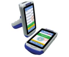 DATALOGIC Joya Touch Plus, 2D, BT (BLE), WLAN, NFC, Gun, blauw, grijs, WEC 7 | 911350011