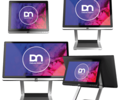 DIEBOLD NIXDORF Diebold Nixdorf Serie D1000, 26,4 cm (10,4''), pantalla capacitiva proyectada, Full HD, USB, USB-C, plateada | CRBAS-D1104-SPCT