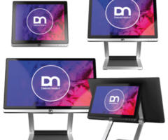 DIEBOLD NIXDORF Diebold Nixdorf D1000 Series, 38.1 cm (15''), Projected Capacitive, USB, USB-C, zilver | CRBAS-D1150-SPCT