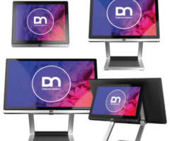 DIEBOLD NIXDORF Diebold Nixdorf Serie D1000, 38,1 cm (15''), capacitiva proyectada, USB, USB-C, plateada | CRBAS-D1150-SPCT