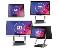 DIEBOLD NIXDORF Diebold Nixdorf Serie D1000, 38,1 cm (15''), capacitiva proyectada, USB, USB-C, plateada | CRBAS-D1150-SPCT