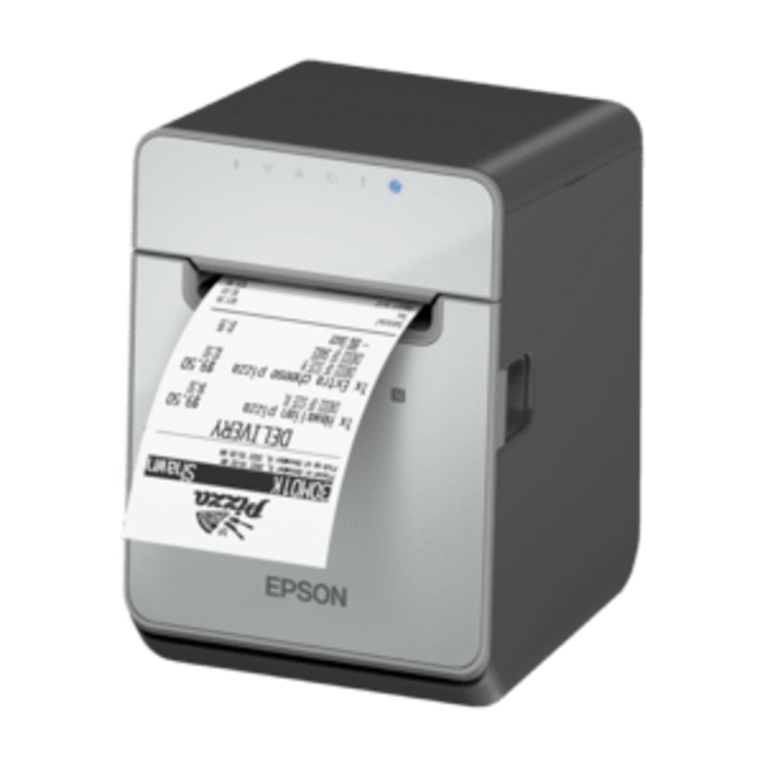EPSON C31CJ52111 Epson TM-L100, 8 Punkte/mm (203dpi), Cutter, linerless, USB, Lightning, Ethernet, schwarz