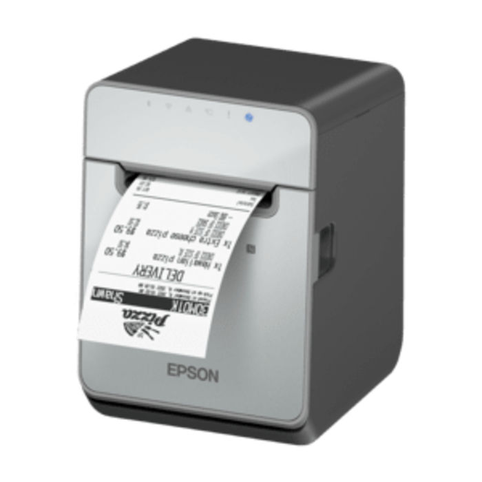 EPSON Epson TM-L100, 8 puntos/mm (203 ppp), cortador, sin soporte, USB, Lightning, Ethernet, negro | C31CJ52111