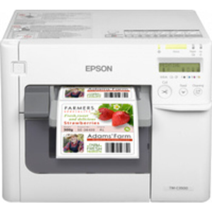 EPSON Epson ColorWorks C3500, massicot, écran, USB, Ethernet, NiceLabel, blanc, 112 mm
