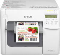EPSON Epson ColorWorks C3500, massicot, écran, USB, Ethernet, NiceLabel, blanc, 112 mm