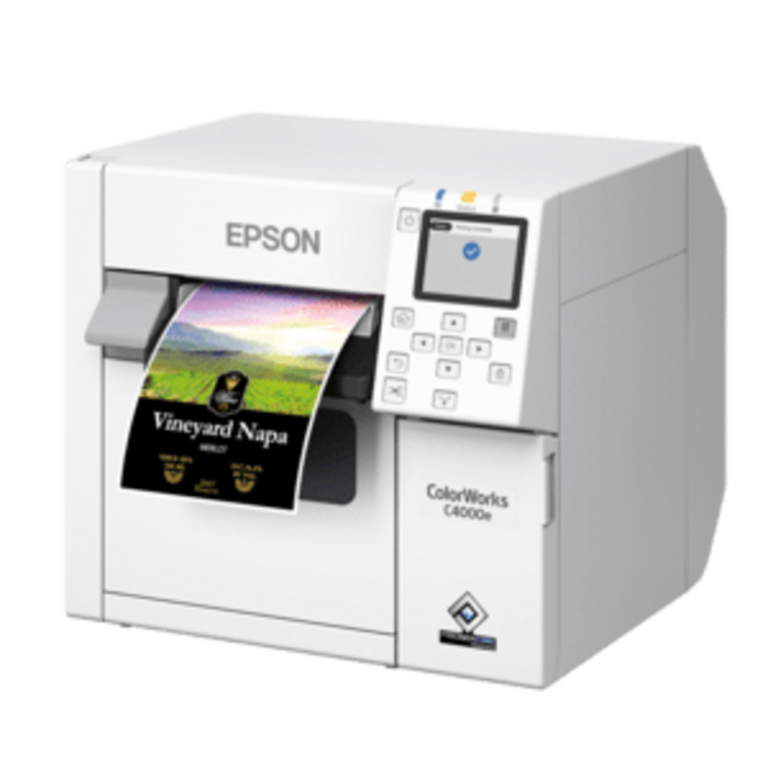 EPSON Epson ColorWorks C4000, Matt Black Ink, cutter, ZPLII, USB, Ethernet | C31CK03102MK