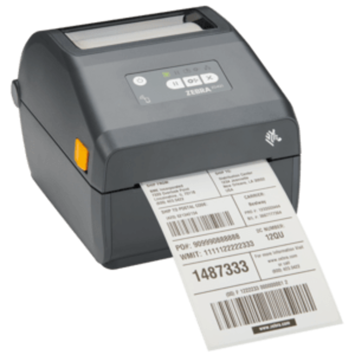 Zebra Zebra ZD421c, Farbbandkassette, 12 Punkte/mm (300dpi), RTC, EPLII, ZPLII, USB, USB-Host, BT (BLE), grau, 256MB RAM / 512MB Flash