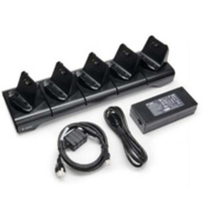 Zebra Zebra charging station, 5 slots, UK, incl.: power supply