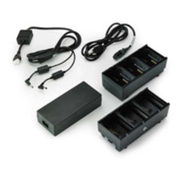 Zebra Zebra dual battery charger, 3 slots, UK | SAC-MPP-6BCHUK1-01