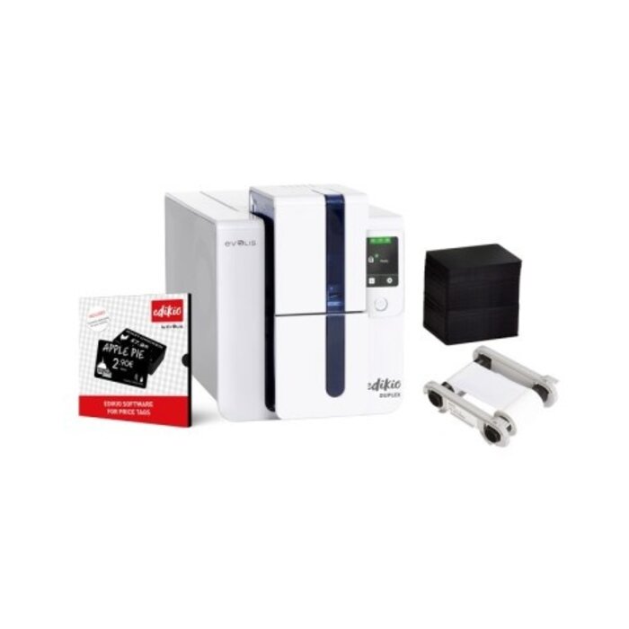 EVOLIS ED1H0000CD-BS003 Evolis Edikio Duplex - Price Tag Solution, su due lati, 12 punti /mm (300dpi), USB, Ethernet, Kit (USB)