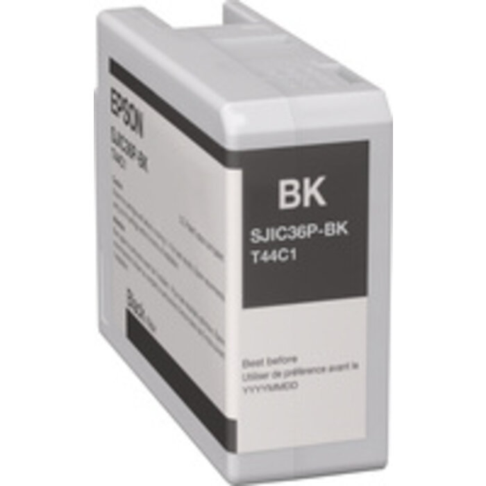 EPSON Cartucho de tinta Epson, negro, Compatible con la serie ColorWorks C6000, Cartucho de tinta negra Epson de 80 ml
