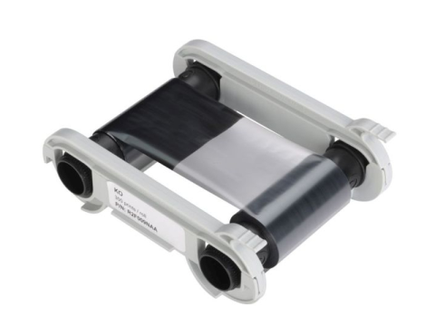 EVOLIS Evolis colour ribbon (monochrome, KO), black, Evolis 2-Panel-Ribbon (black and overlay)