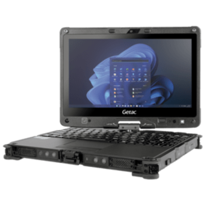 GETAC Getac V110, 29,5 cm (11,6''), Full HD, disposition US, GPS, puce, USB, USB-C, BT, WiFi, 4G, SSD, Win. 11 Pro, noir, 2100 mAh
