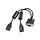 Honeywell connection cable, USB-Y, 25 cm, USB-A
