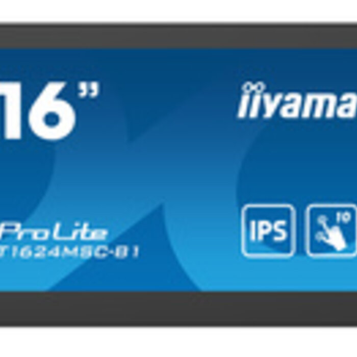 IIYAMA iiyama ProLite T1624MSC-B1, 39.6 cm (15,6''), Projected Capacitive, 10 TP, Full HD, black | T1624MSC-B1