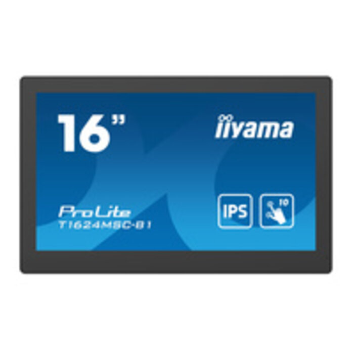 IIYAMA iiyama ProLite T1624MSC-B1, 39,6 cm (15,6''), capacitif projeté, 10 pts, Full HD, noir, USB