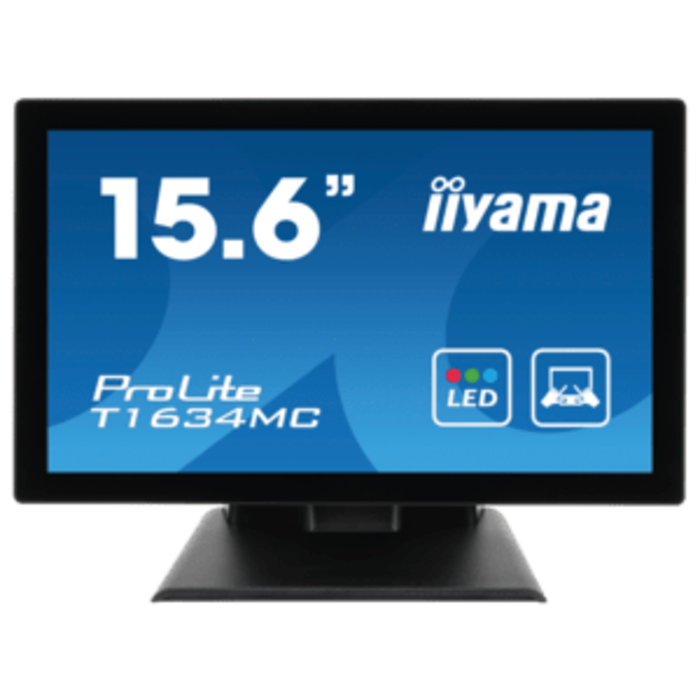 IIYAMA iiyama ProLite T1624MSC-B1, 39,6 cm (15,6''), capacitif projeté, 10 pts, Full HD, noir, USB