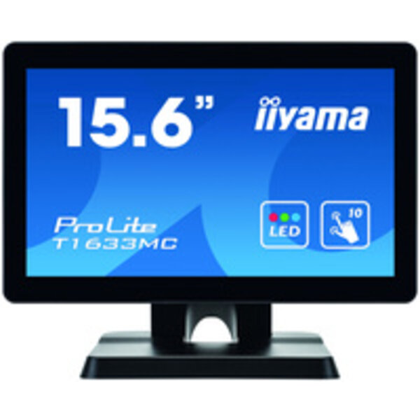 IIYAMA iiyama ProLite T1633MC, 39.6 cm (15,6''), Projected Capacitive, 10 TP, black | T1633MC-B1