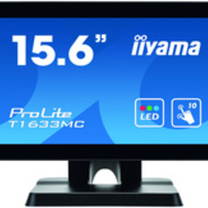 IIYAMA iiyama ProLite T1633MC, 39,6 cm (15,6''), pantalla capacitiva proyectada, 10 TP, negro | T1633MC-B1