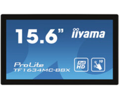 IIYAMA iiyama ProLite TF1634MC-B8X, 39,6 cm (15,6''), pantalla capacitiva proyectada, 10 TP, Full HD, negro | TF1634MC-B8X
