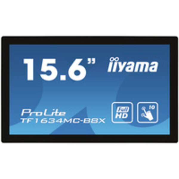 IIYAMA iiyama ProLite TF1634MC-B8X, 39.6 cm (15,6''), Projected Capacitive, 10 TP, Full HD, black | TF1634MC-B8X