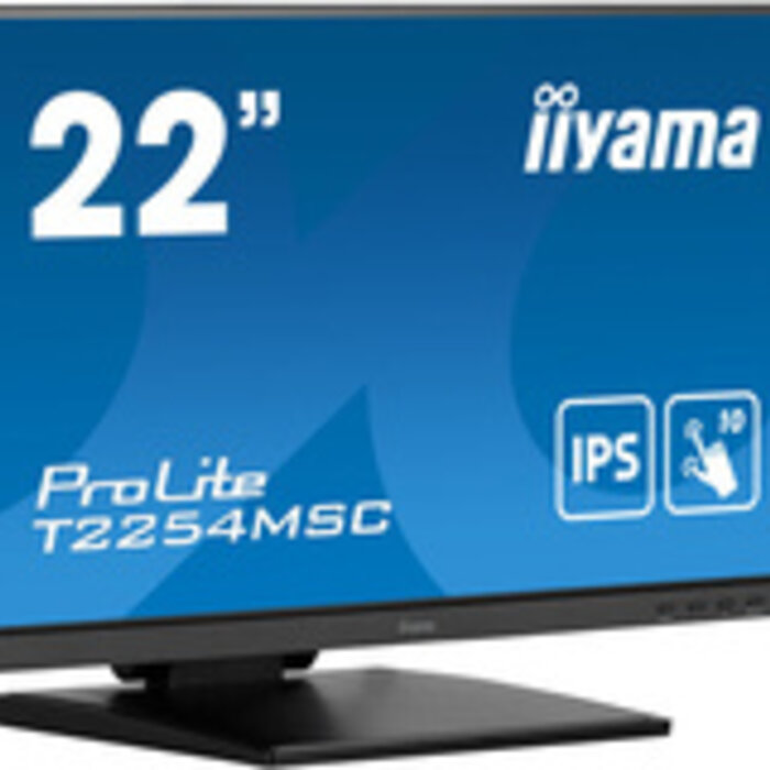IIYAMA iiyama ProLite T2254MSC-B1AG, 54,6 cm (21,5''), pantalla capacitiva proyectada, 10 TP, Full HD, negro | T2254MSC-B1AG