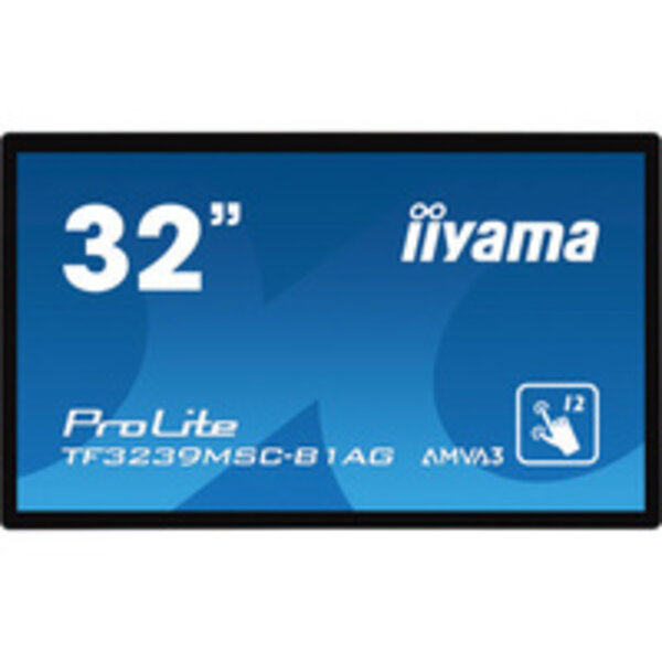 IIYAMA iiyama ProLite TF3239MSC-B1AG, 80cm (31,5''), Projected Capacitive, 12 TP, Full HD, black | TF3239MSC-B1AG