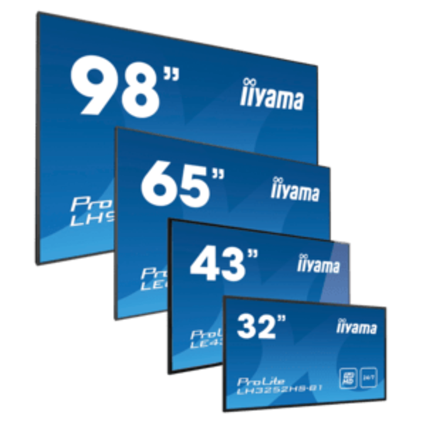 IIYAMA iiyama ProLite LFDs, 80cm (31,5''), Full HD, RS232, Ethernet, Android, kit (RS232), black | LH3254HS-B1AG