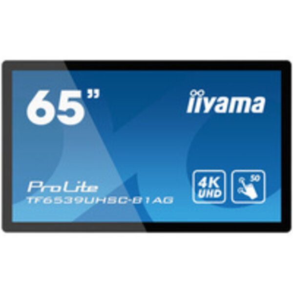 IIYAMA iiyama ProLite TF6539UHSC-B1AG, 165 cm (65''), Projected Capacitive, 4K, black | TF6539UHSC-B1AG