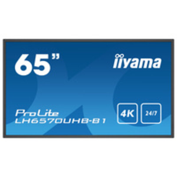 IIYAMA LH6570UHB-B1 iiyama ProLite LH6570UHB-B1, 165 cm (65''), 4K, black