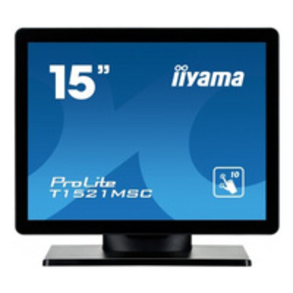 IIYAMA iiyama ProLite T1521MSC, 38.1 cm (15''), Projected Capacitive, 10 TP, black | T1521MSC-B1