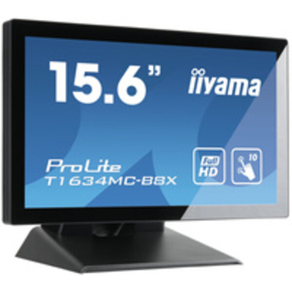 IIYAMA iiyama ProLite T1634MC-B8X, 39.6 cm (15,6''), Projected Capacitive, 10 TP, Full HD, black | T1634MC-B8X