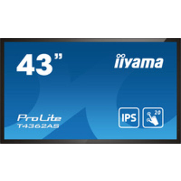 IIYAMA T4362AS-B1 iiyama ProLite T4362AS-B1 Android, 109,2 cm (43''), capacitif projeté, 4K, noir