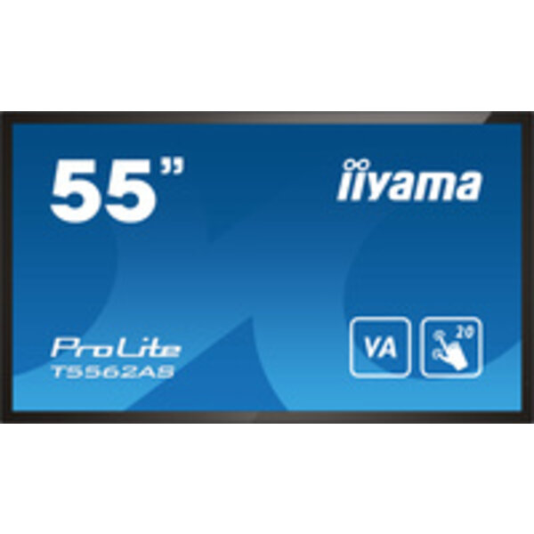 IIYAMA iiyama ProLite T5562AS-B1 Android, 138.6cm (54.6''), Projected Capacitive, 4K, black | T5562AS-B1