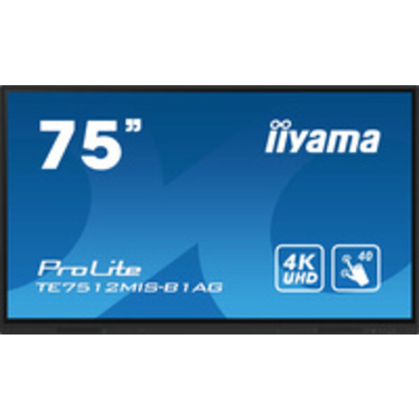 IIYAMA iiyama ProLite TE7512MIS-B1AG, 190.5 cm (75''), infrared, 4K, black | TE7512MIS-B1AG