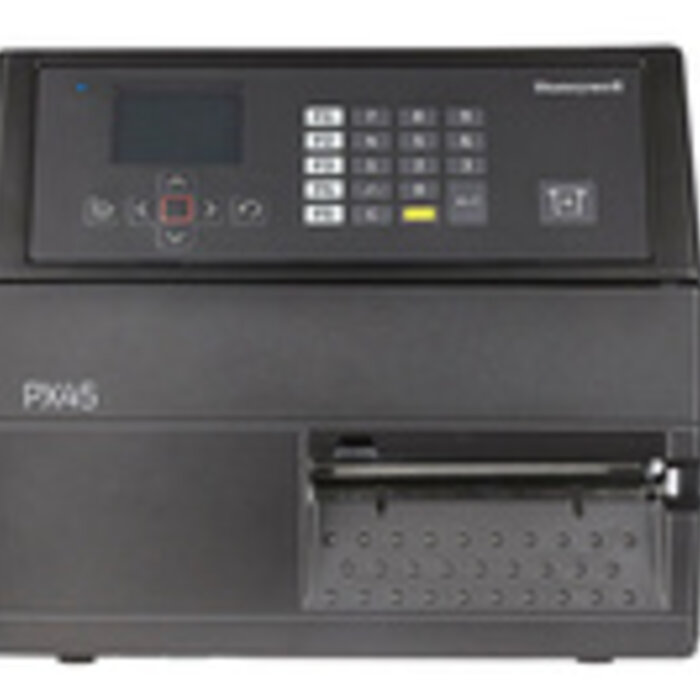 Honeywell PX45A00000020300 Honeywell PX45A 12 pts/mm (300 dpi), ré-enrouleur, LTS, écran (couleur), RTC, Ethernet, multi-IF