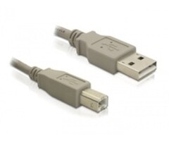 82216 USB Kabel (A/B), 3m, weiß