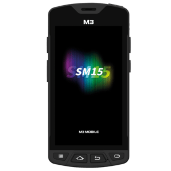 M3 S15N4C-Q1CHSE-HF M3 Mobile SM15 N, 1D, BT (BLE), WiFi, 4G, NFC, GPS, GMS, batt. étendue, Android