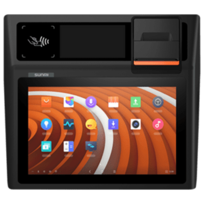 SUNMI Sunmi D2 Mini, 4G, NFC, 25,7cm (10,1''), KD, Android, schwarz, orange, 2GB RAM / 8GB Flash