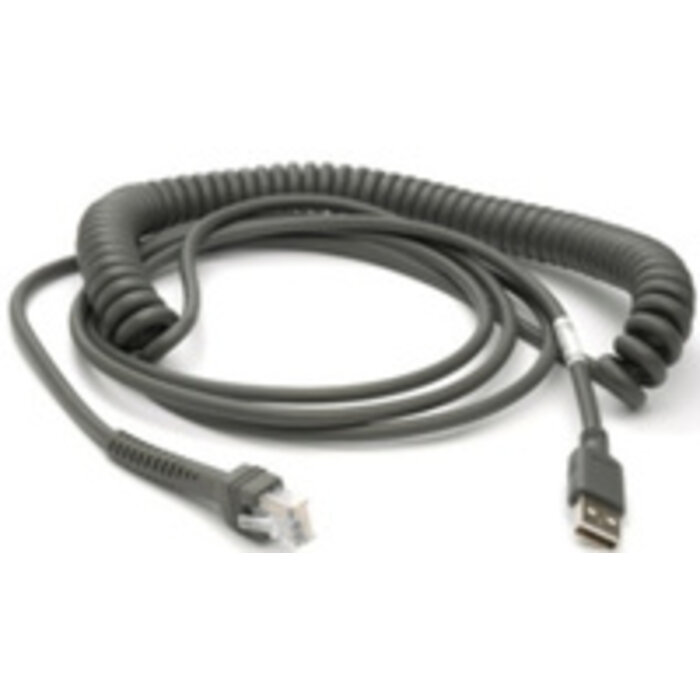 Zebra Zebra connection cable, USB, Connection cable, USB, length: 4.5 m, coiled, cable code: U09