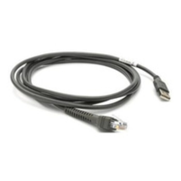 Zebra Cable de conexión Zebra, USB, Cable de conexión, USB, blindado, longitud: 2, 8 m, 190 g, recto
