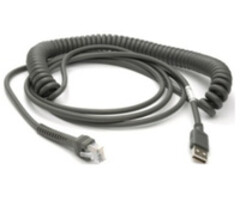 Zebra Zebra Verbindungskabel, USB, Connection cable, USB, shielded, length: 4.6 m, coiled