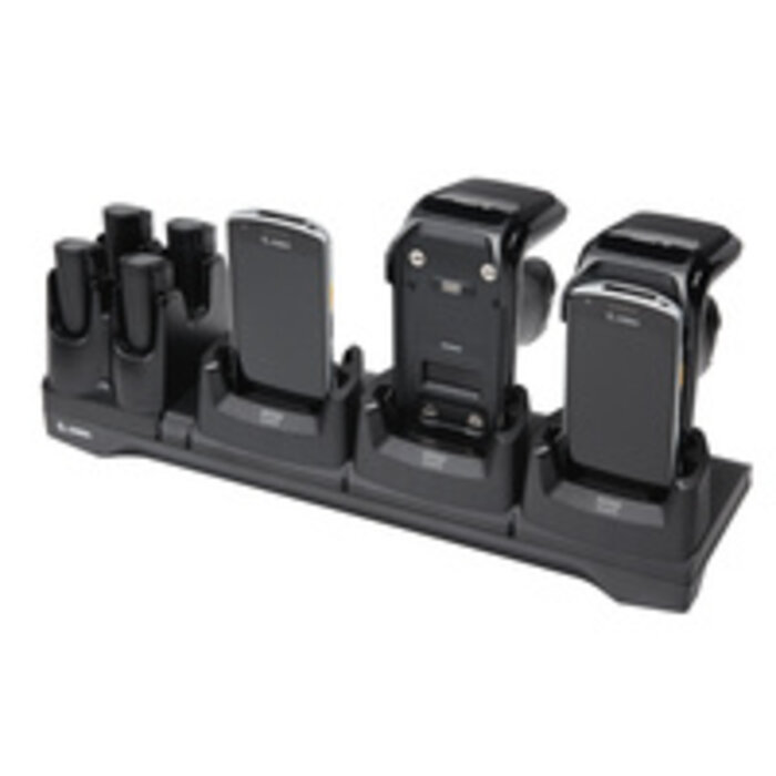 Zebra Zebra Lade-/Übertragungsstation, 3-Fach, Ethernet, 2830 g, lädt 3x RFD40/EC50/EC55 und 4x RFD40 Ersatzakku