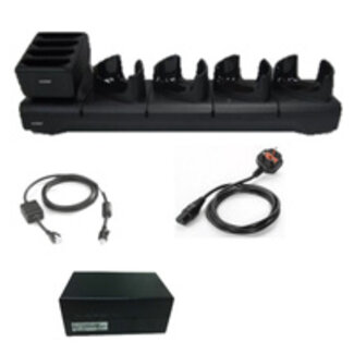 Zebra Zebra charging station, 4 slots, UK | CRD-TC7X-5C4B-UK1