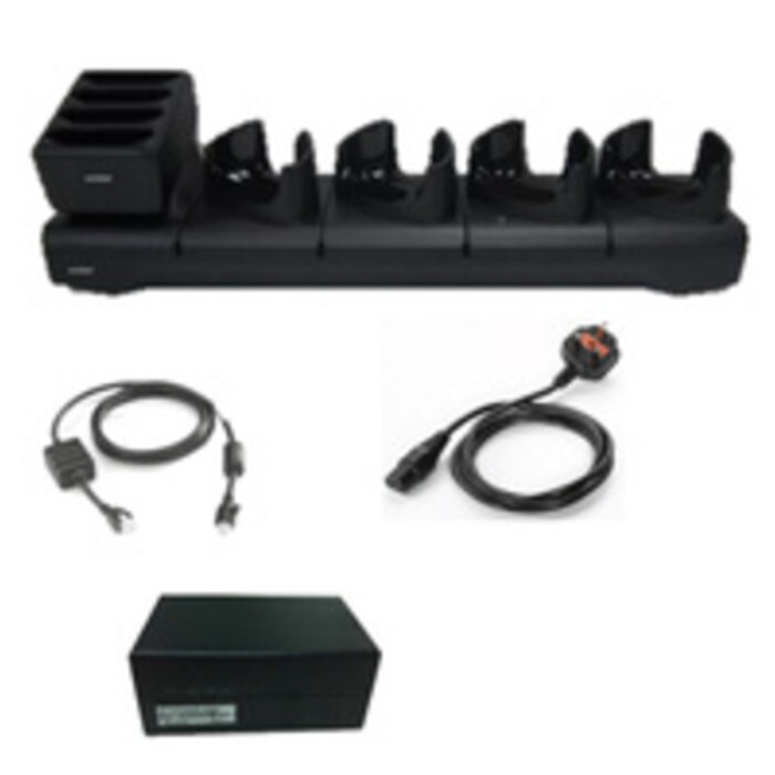 Zebra Zebra charging station, 4 slots, UK, charges 4x device and 4x spare battery